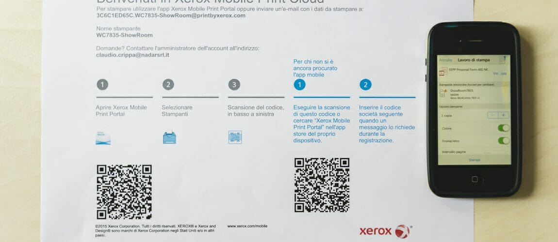 Xerox Mobile Print presso Nadar Srl