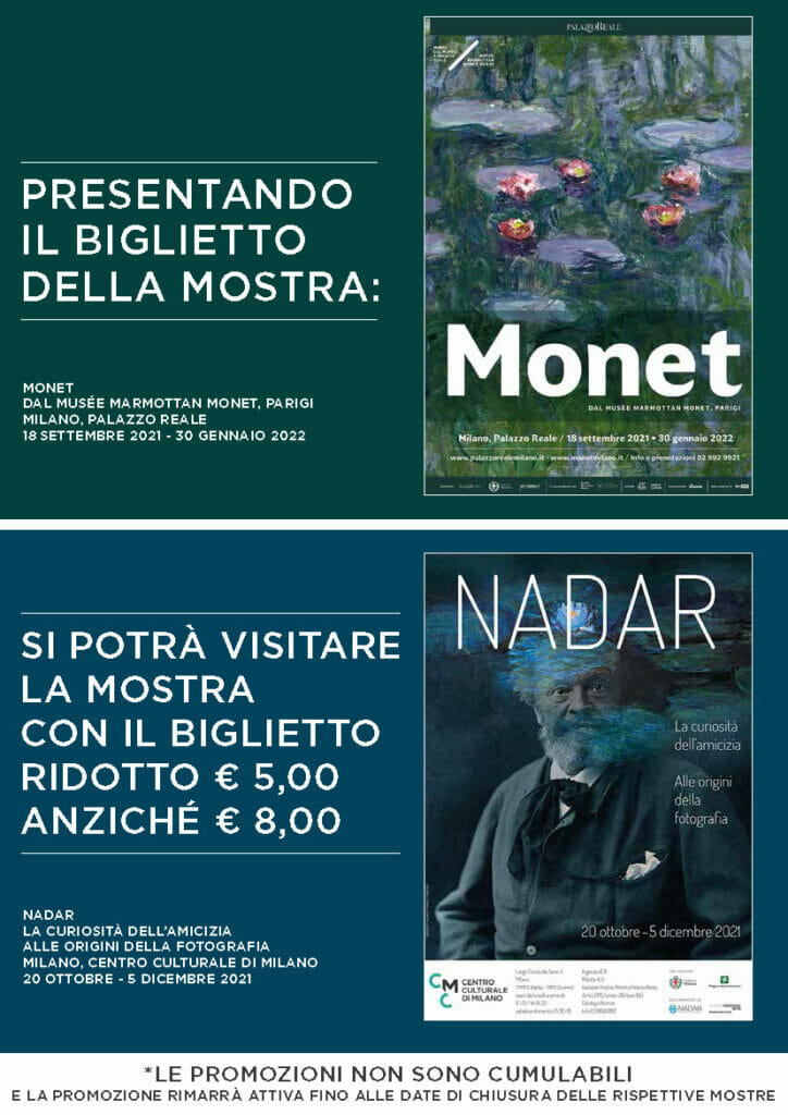 Promozione ingressi mostre Monet e Nadar 2021