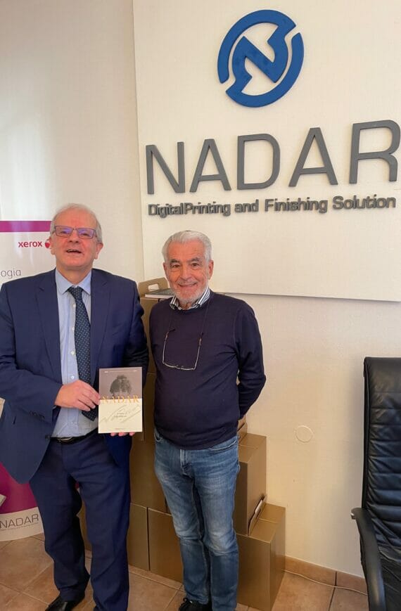 Claudio Crippa e Ugo Pozzi presso la sede Nadar