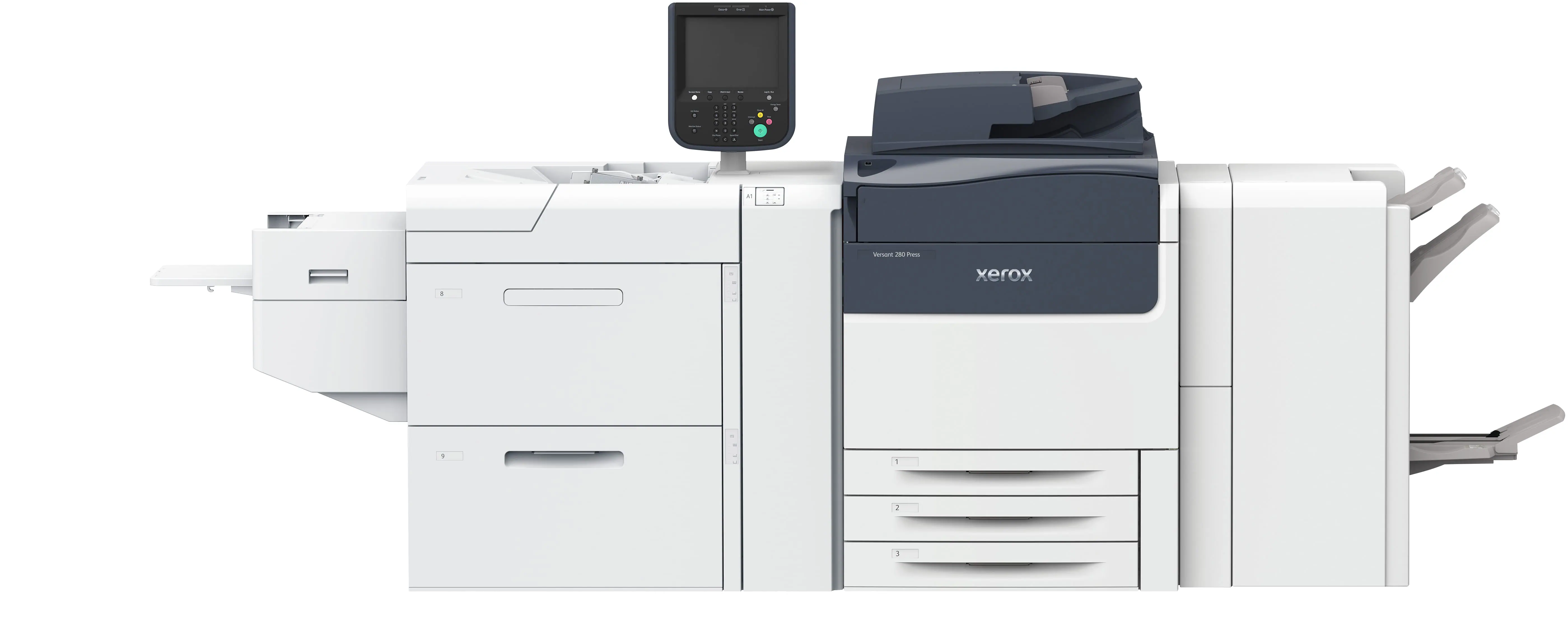 Xerox Versant 280 XLS con 1 feeder e 1 finisher